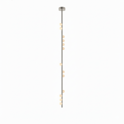 Elegant Brass Glass Drop Chandelier with Adjustable Height & LED Compa