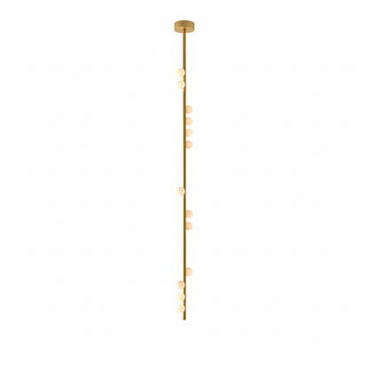 Elegant Brass Glass Drop Chandelier with Adjustable Height & LED Compa