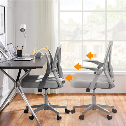 Computer Mesh Chair with Flip-up Arms Adjustable Height Position 4