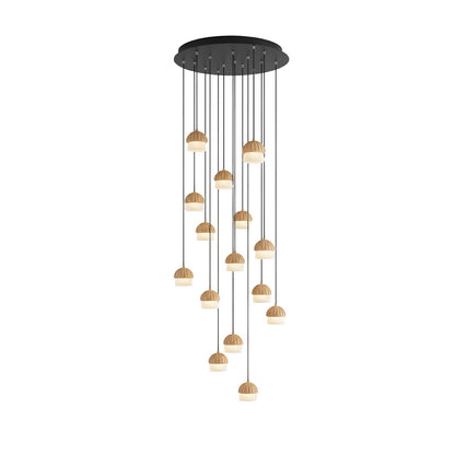 Elegant Mushroom Cluster Chandelier - Adjustable Height & Energy Effic