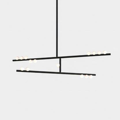 Elegant Brass Glass Drop Chandelier with Adjustable Height & LED Compa