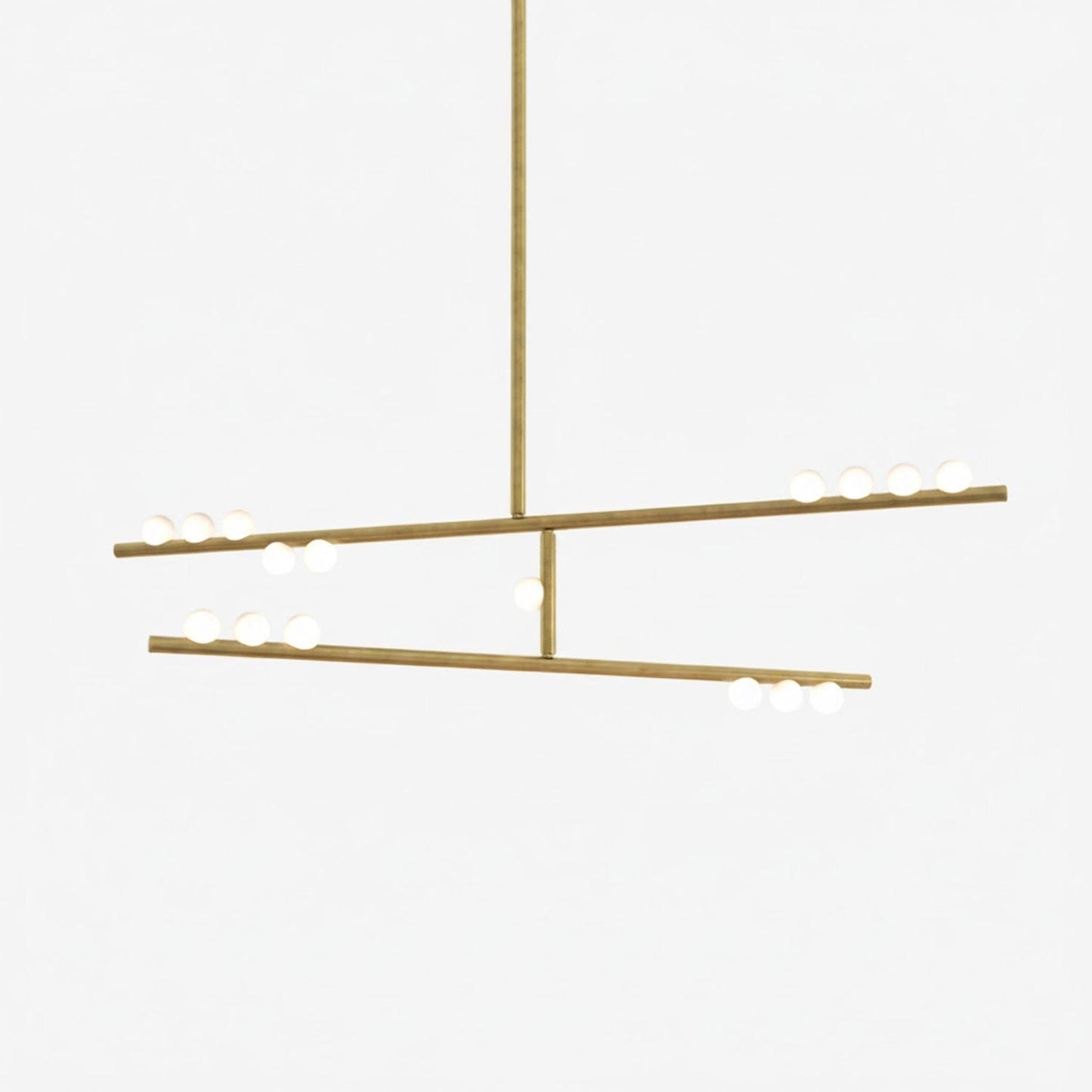 Elegant Brass Glass Drop Chandelier with Adjustable Height & LED Compa