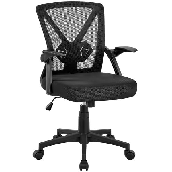 Computer Mesh Chair with Flip-up Arms Adjustable Height Position 5