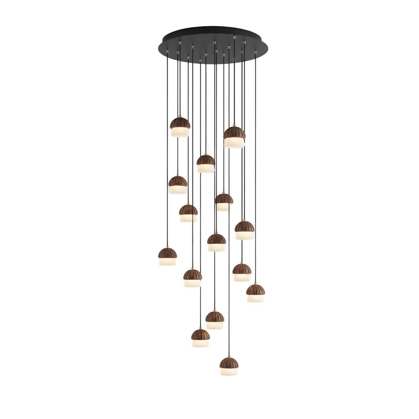 Elegant Mushroom Cluster Chandelier - Adjustable Height & Energy Effic
