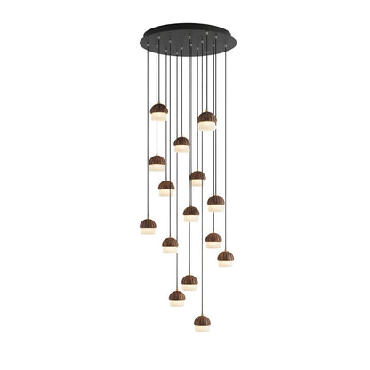 Elegant Mushroom Cluster Chandelier - Adjustable Height & Energy Effic