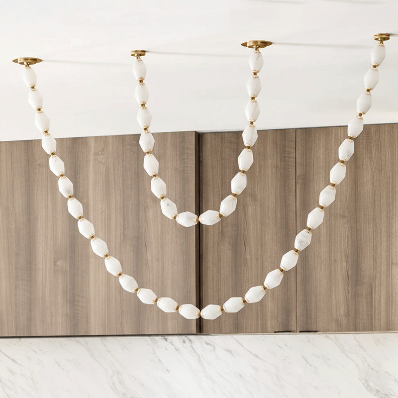 Riviere Chain Chandelier - Elegant Design, Adjustable Height, LED Comp