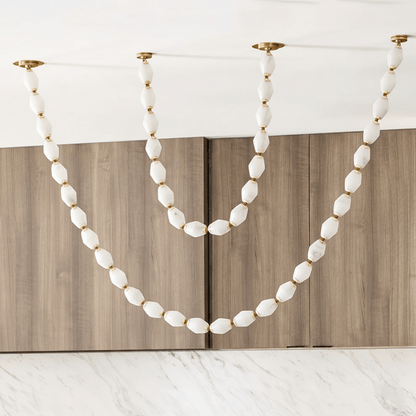 Riviere Chain Chandelier - Elegant Design, Adjustable Height, LED Comp