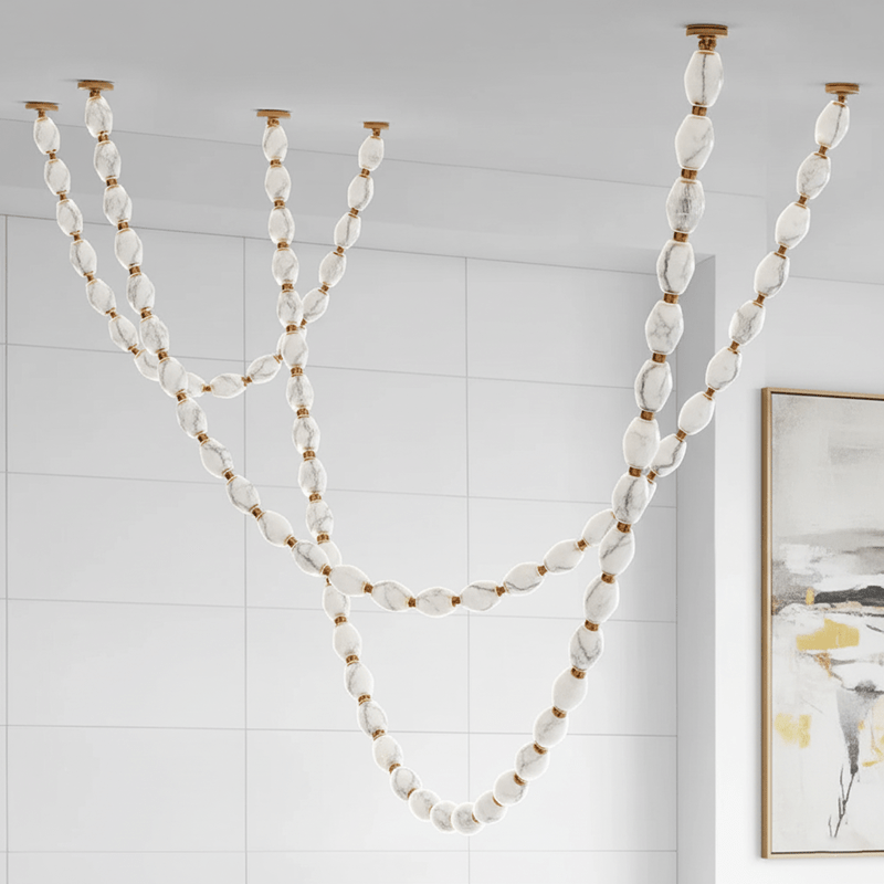 Riviere Chain Chandelier - Elegant Design, Adjustable Height, LED Comp