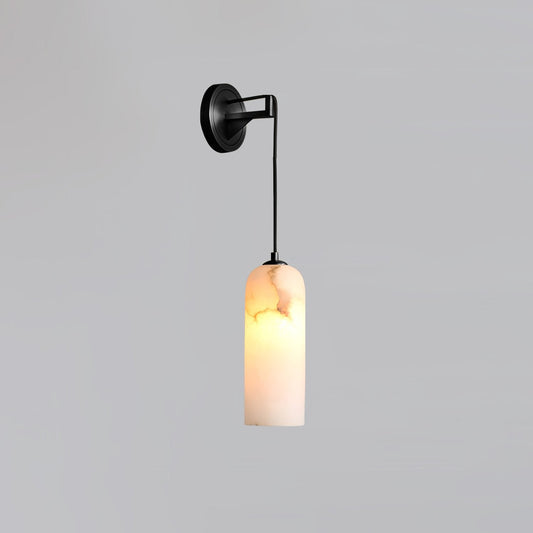Monty Alabaster Wall Lamp - Adjustable Arm, Soft Warm Glow