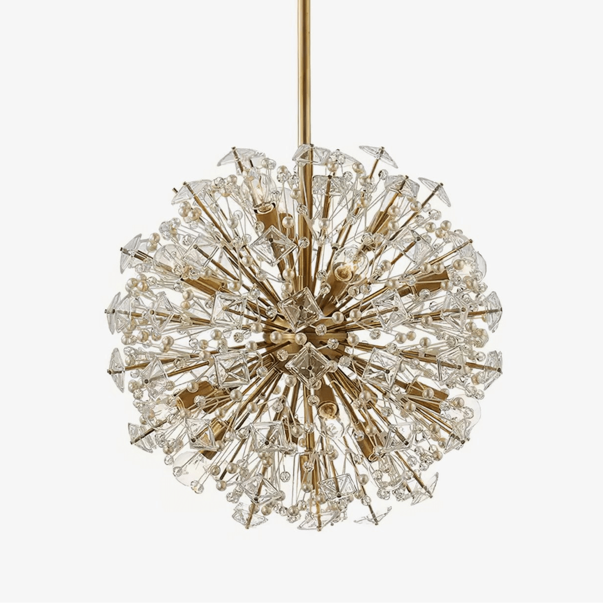 Dickinson Chandelier - Elegant Crystal Design with Adjustable Height