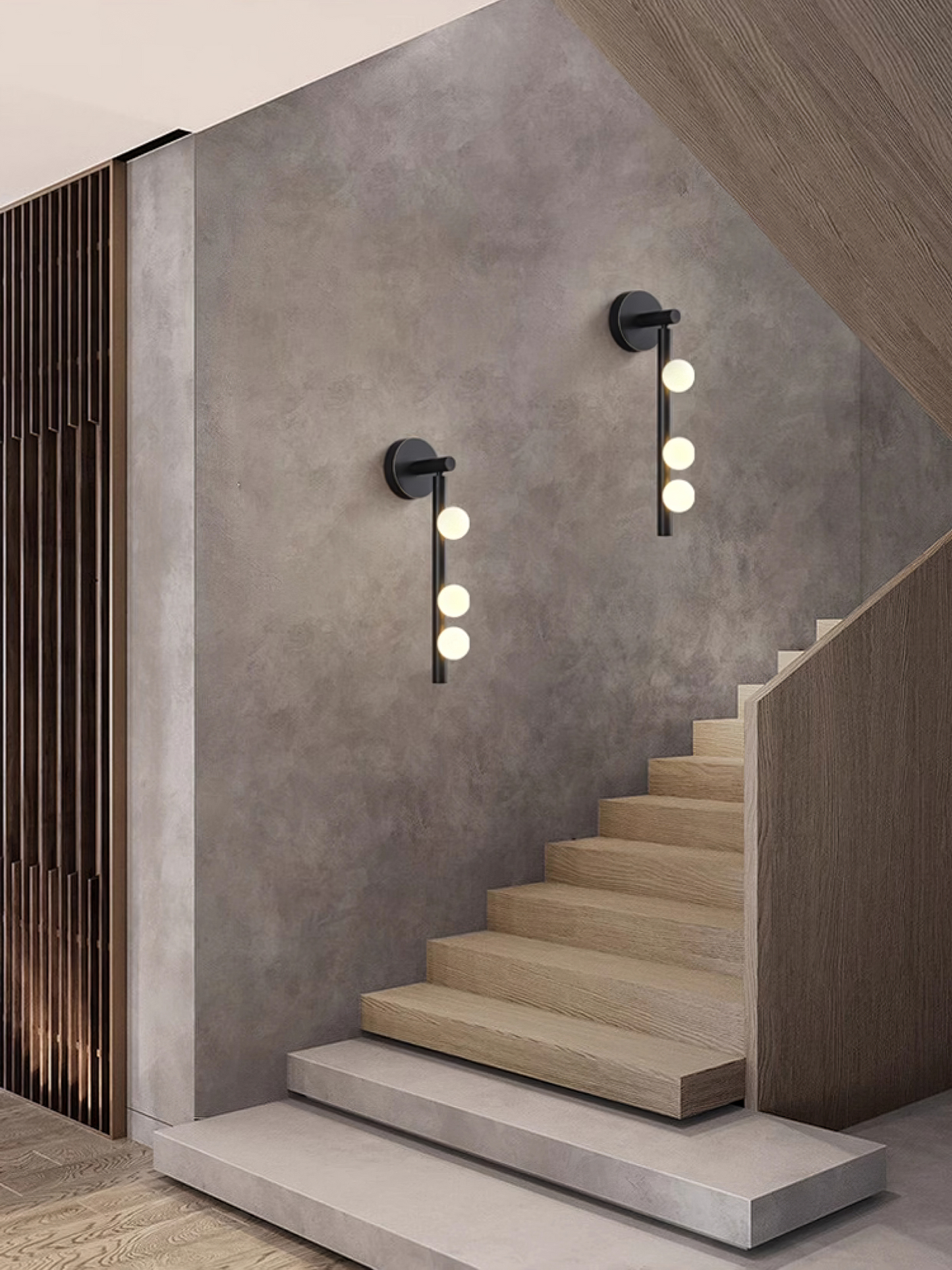 Brass Glass Tube Wall Lamp - Elegant Design with Adjustable Lighting