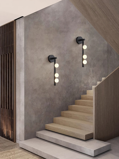 Brass Glass Tube Wall Lamp - Elegant Design with Adjustable Lighting