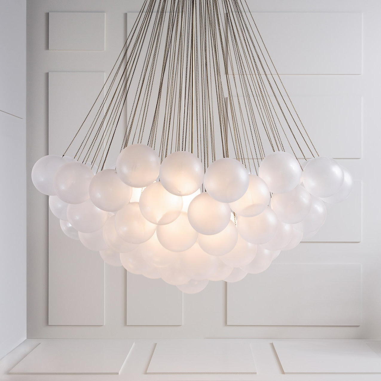 Modern Bubble Chandelier - Elegant Design with Adjustable Height & LED