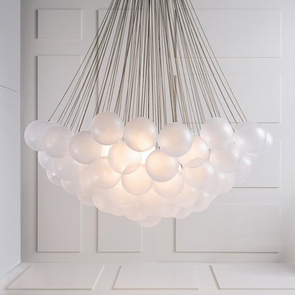 Modern Bubble Chandelier - Elegant Design with Adjustable Height & LED