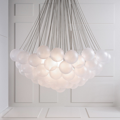 Modern Bubble Chandelier - Elegant Design with Adjustable Height & LED
