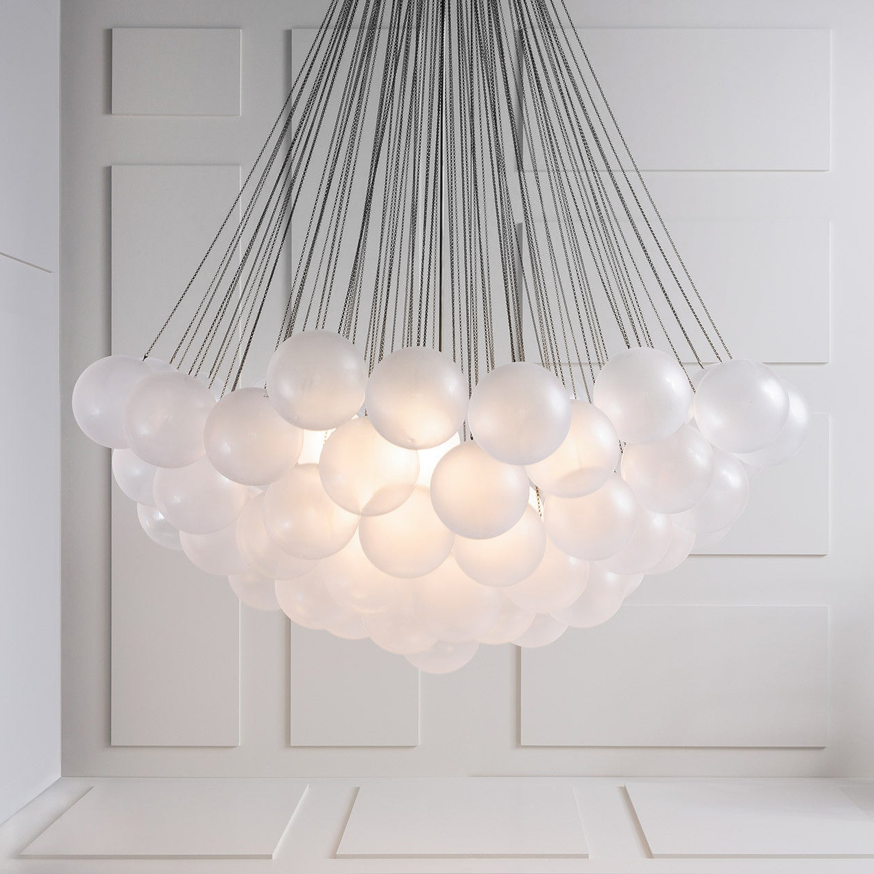 Modern Bubble Chandelier - Elegant Design with Adjustable Height & LED