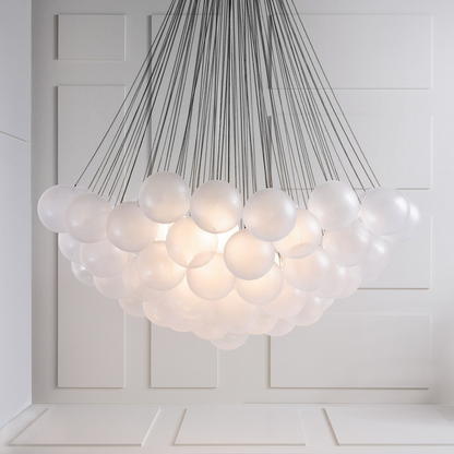 Modern Bubble Chandelier - Elegant Design with Adjustable Height & LED