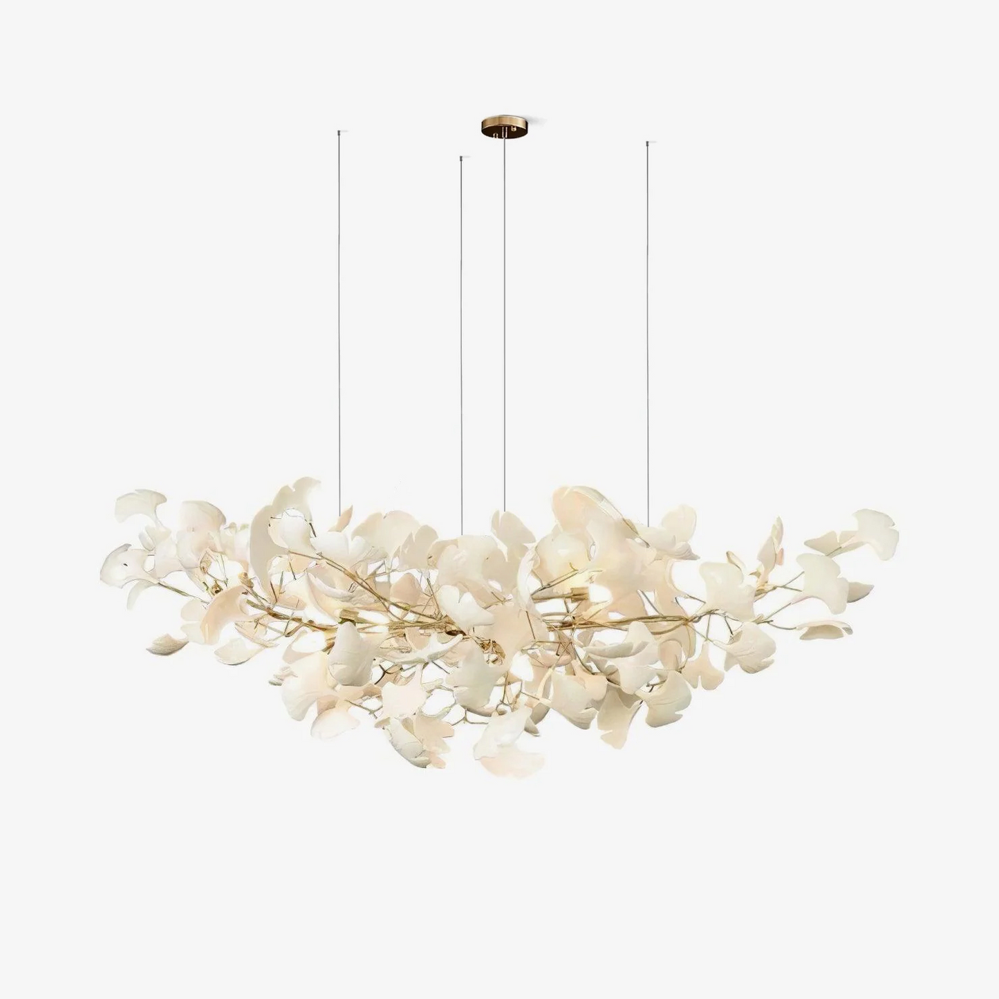 Horizon Bloom Ginkgo Chandelier - Elegant Design & Adjustable Height