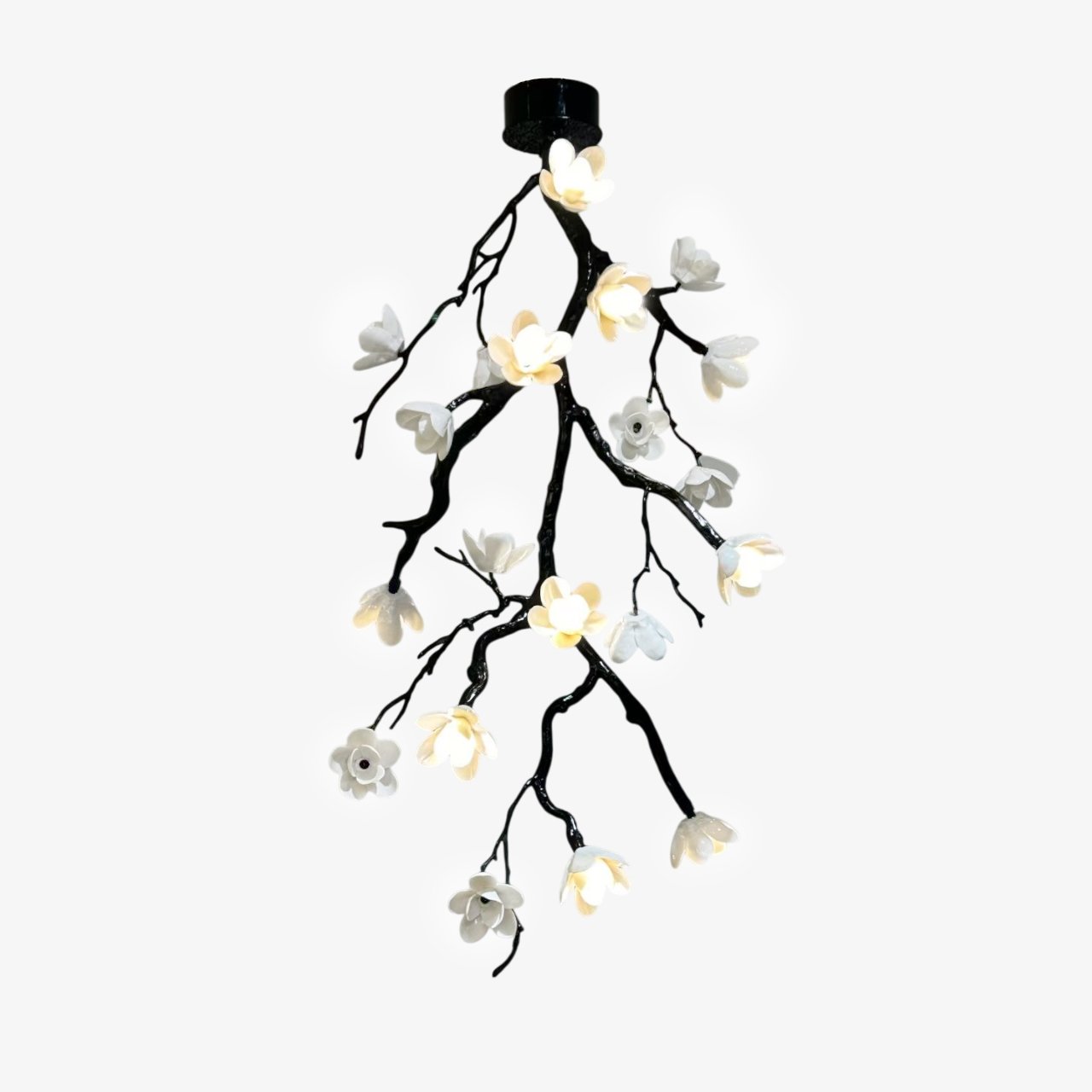 Elegant Large Long Branch Flower Chandelier with Adjustable Height & D