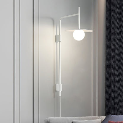Gea Swing Arm Wall Lamp - Adjustable Light & Plug-in Design
