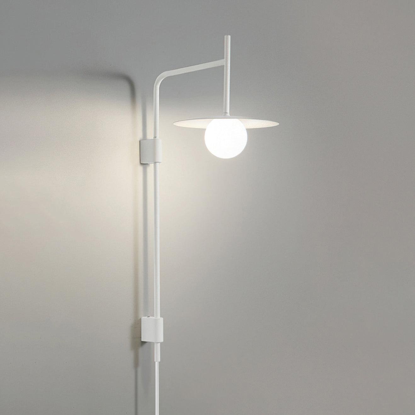 Gea Swing Arm Wall Lamp - Adjustable Light & Plug-in Design