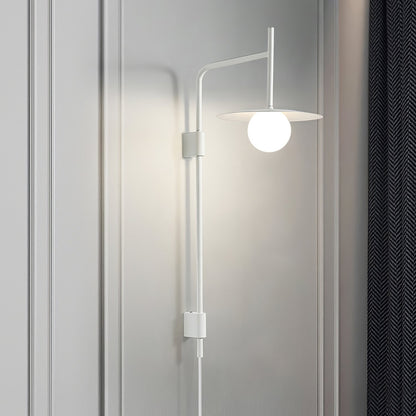 Gea Swing Arm Wall Lamp - Adjustable Light & Plug-in Design