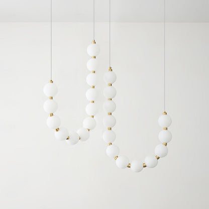 Elegant Acrylic Pearl Chandelier Necklace - Lightweight & Versatile