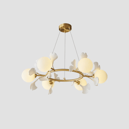 Gingko Orb Chandelier - Modern Design with Adjustable Brightness & LED