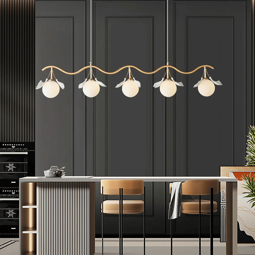 Gingko Orb Chandelier - Modern Design with Adjustable Brightness & LED