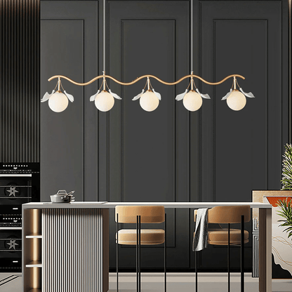 Gingko Orb Chandelier - Modern Design with Adjustable Brightness & LED