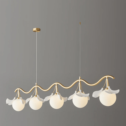 Gingko Orb Chandelier - Modern Design with Adjustable Brightness & LED