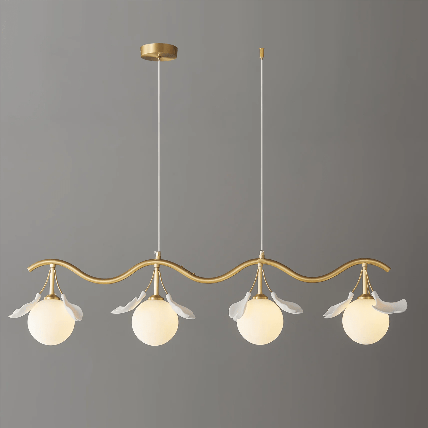 Gingko Orb Chandelier - Modern Design with Adjustable Brightness & LED