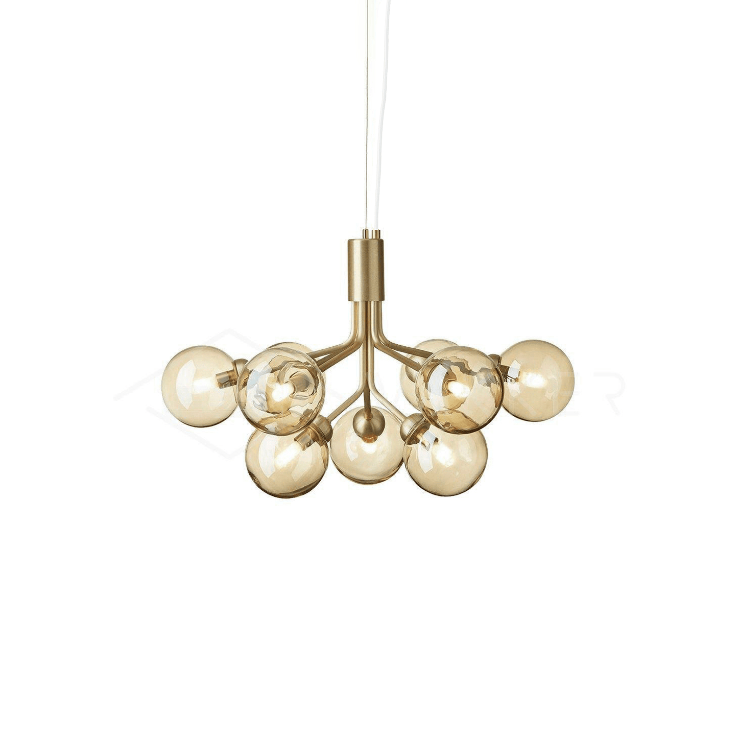 Modern Glass Sphere Cluster Chandelier - Adjustable Height, Elegant De