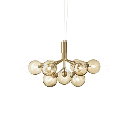 Modern Glass Sphere Cluster Chandelier - Adjustable Height, Elegant De