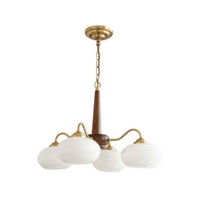 Elegant Persimmon Chandelier - Adjustable Height, Energy-Efficient LED