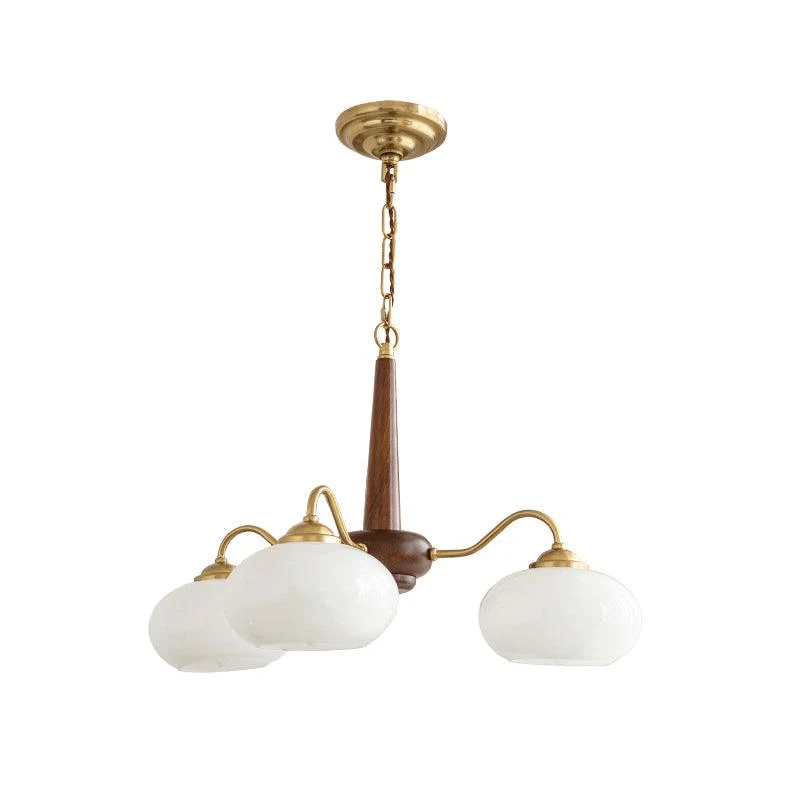 Elegant Persimmon Chandelier - Adjustable Height, Energy-Efficient LED