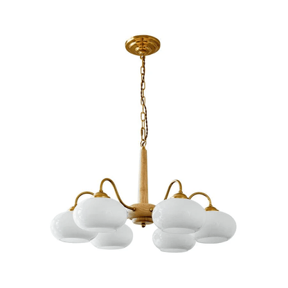 Elegant Persimmon Chandelier - Adjustable Height, Energy-Efficient LED