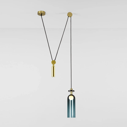 Modern Geometric Shape Chandelier with Adjustable Height & LED Lightin