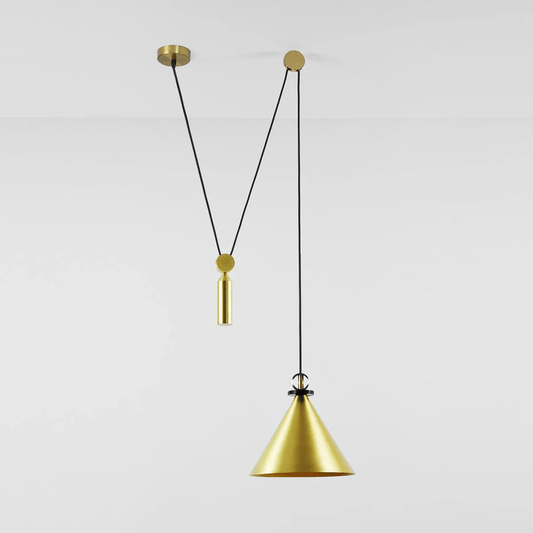 Modern Geometric Shape Chandelier with Adjustable Height & LED Lightin
