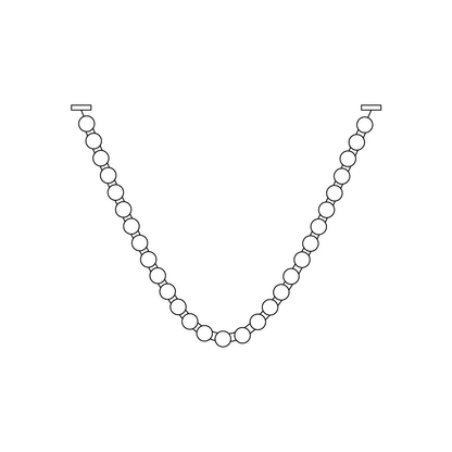 Elegant Pearl Ball Chandelier Necklace - Adjustable Length, Durable De