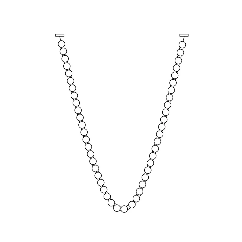 Elegant Pearl Ball Chandelier Necklace - Adjustable Length, Durable De