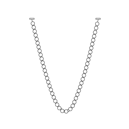 Elegant Pearl Ball Chandelier Necklace - Adjustable Length, Durable De