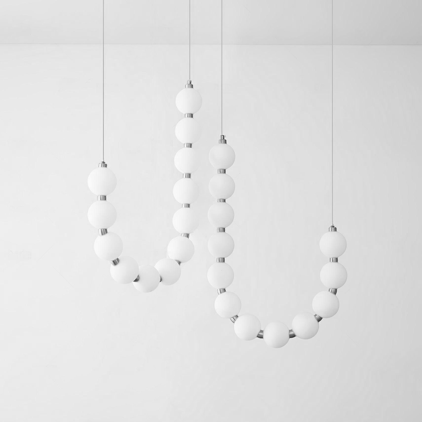 Elegant Acrylic Pearl Chandelier Necklace - Lightweight & Versatile