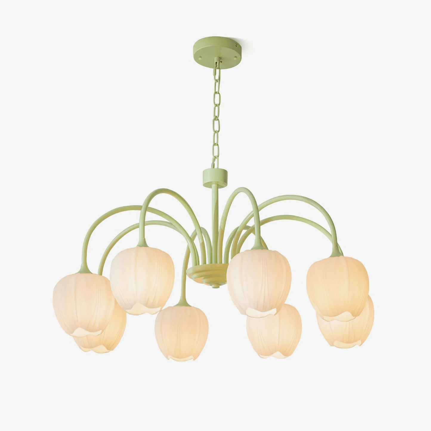 Tulip Matcha Chandelier - Elegant Design with Adjustable Brightness