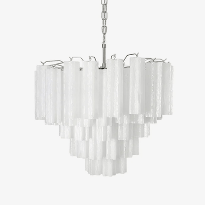 Frosted Glass Cascade Chandelier - Elegant Design & Adjustable Height