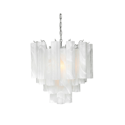 Frosted Glass Tubes Chandelier - Modern Design with Adjustable Height