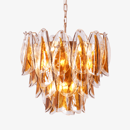 Solviva Modern Glass Chandelier with Adjustable Height & LED Compatibi