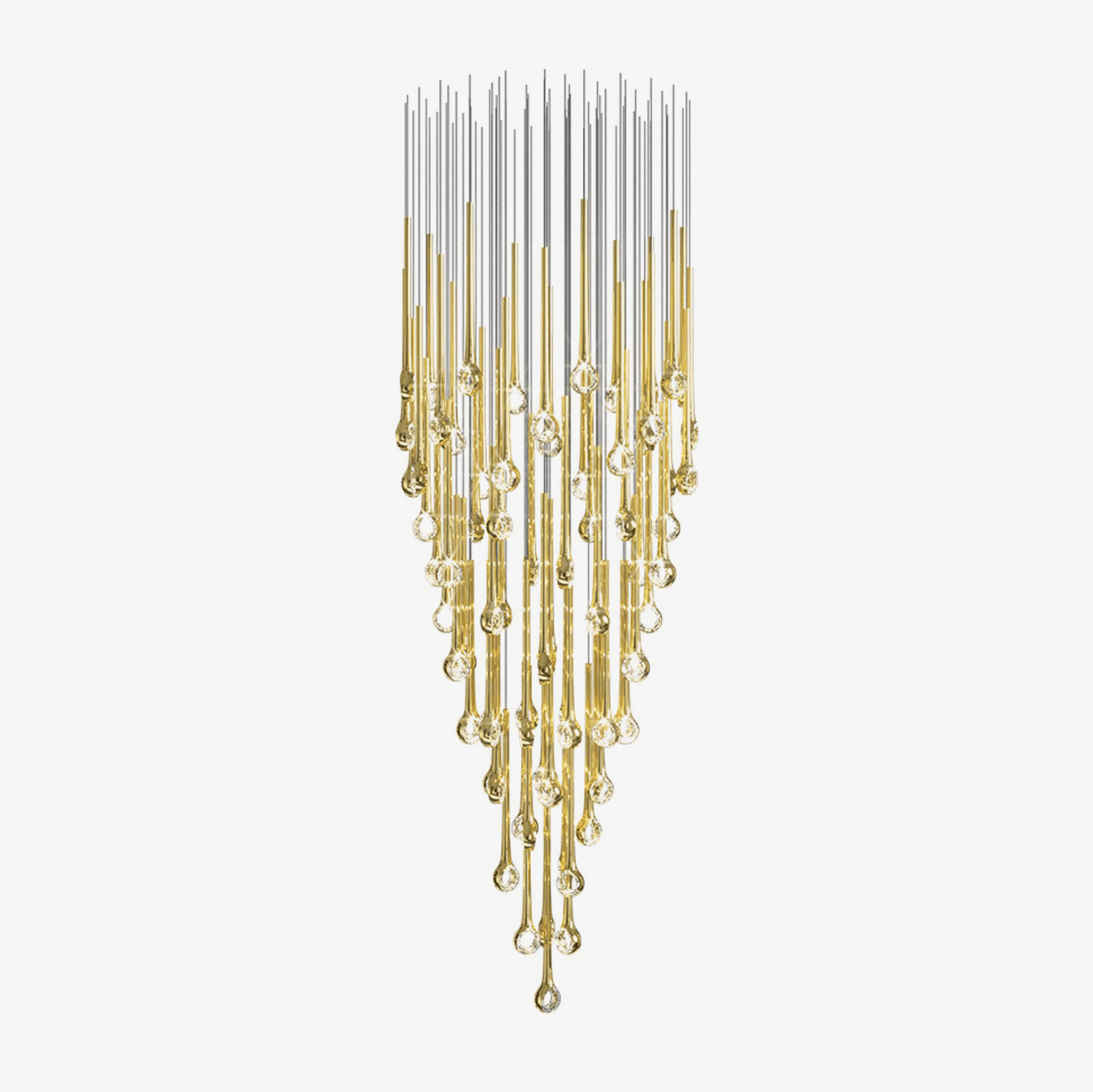 Elegant Eyelet Chandelier - Adjustable Height, Crystal Accents