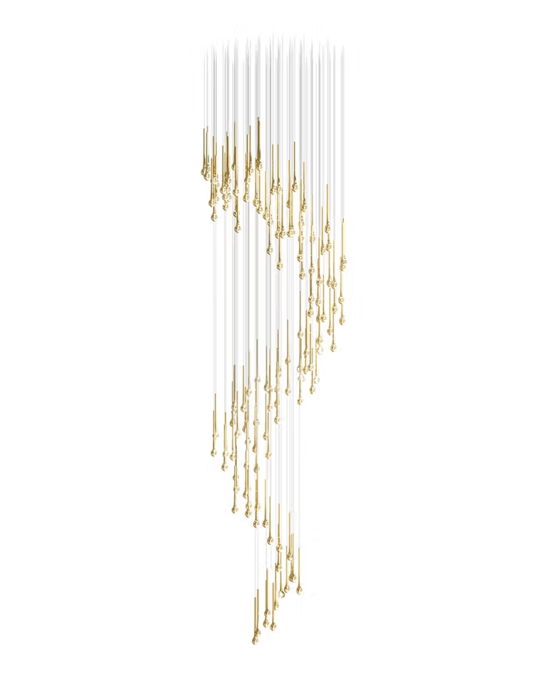 Elegant Eyelet Chandelier - Adjustable Height, Crystal Accents