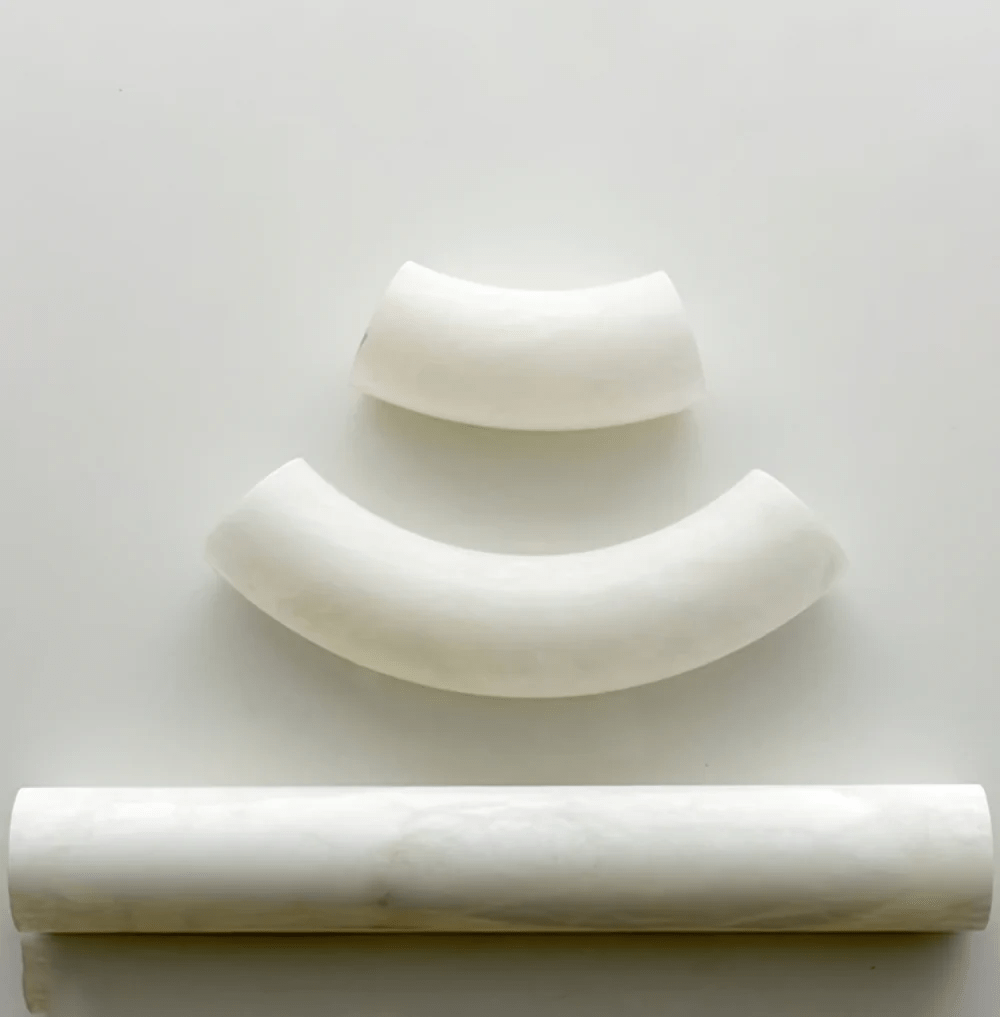 Elegant Circle Alabaster Chandelier with Adjustable Height & Soft Ligh